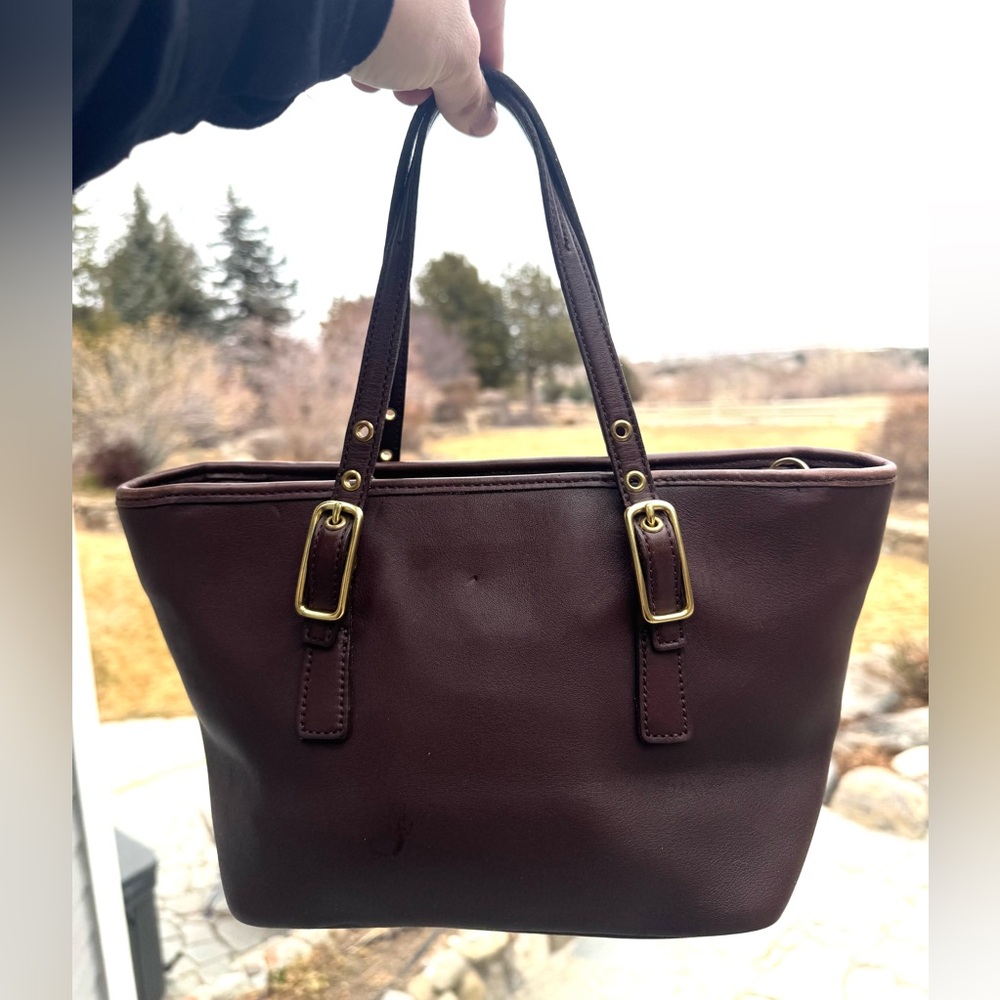 Vintage Coach Legacy Mini Market Tote -  Mahogany